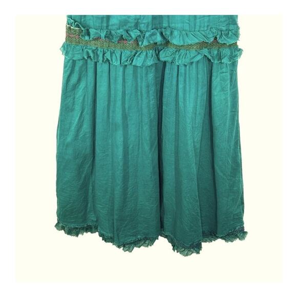 Urban Outfitters Lux Steampunk Victorian Green Ruffle Midi Dress Size 5 - Picture 9 of 16